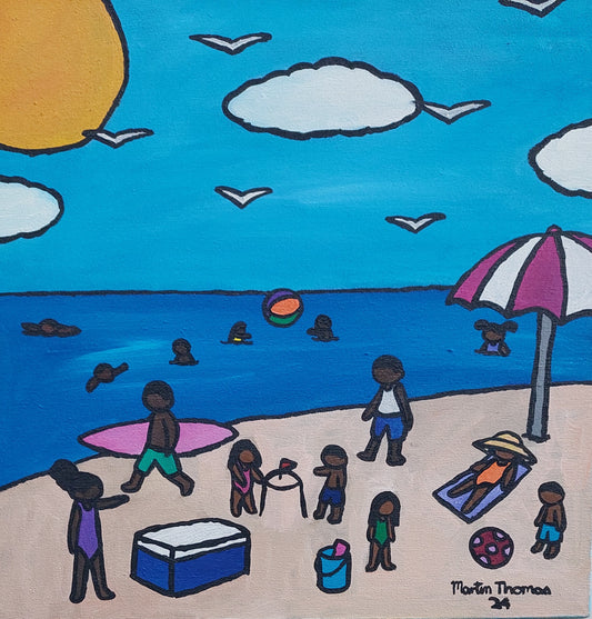 At the beach 49 x 49cm