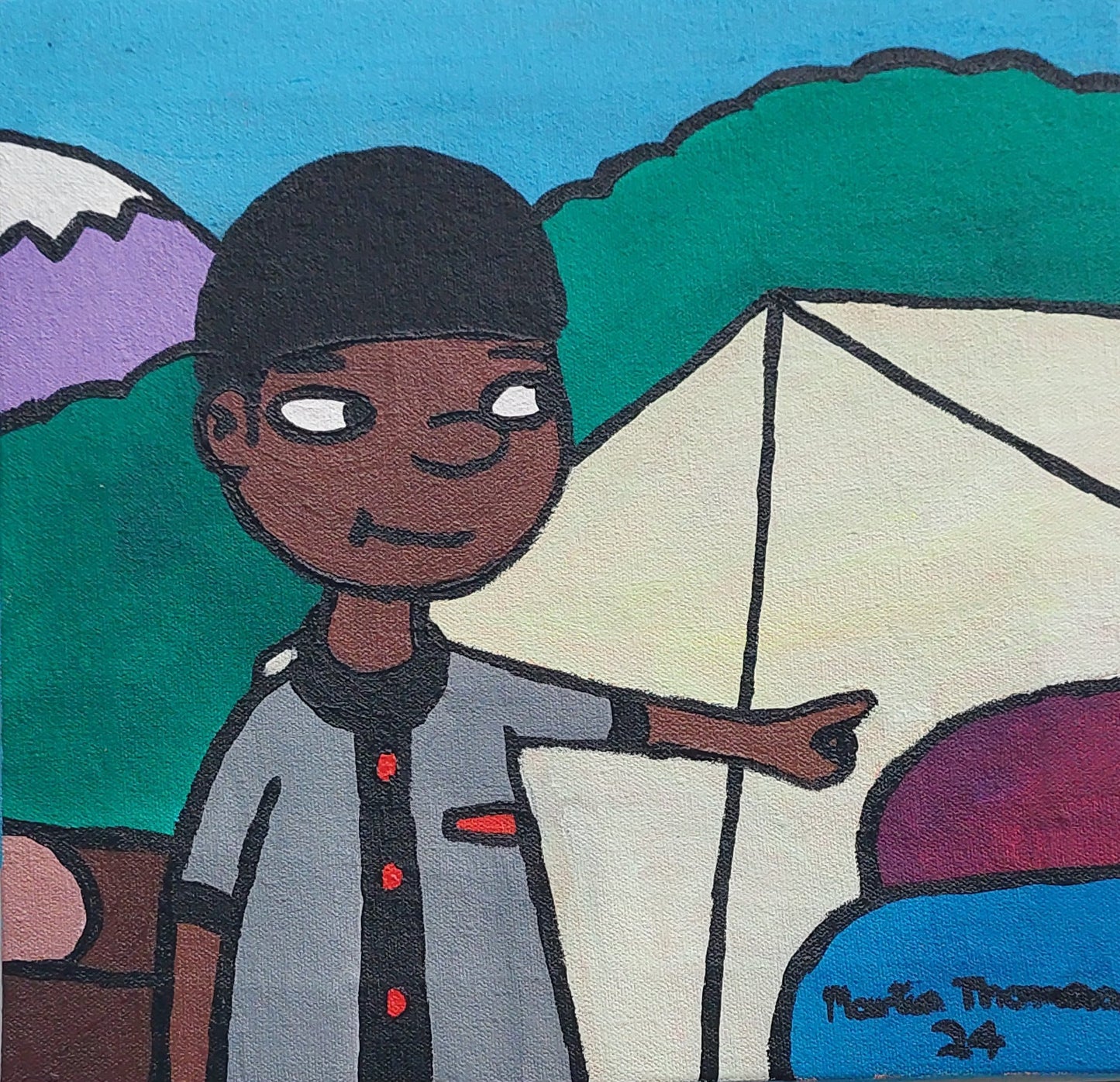 Camping 30 x 30cm