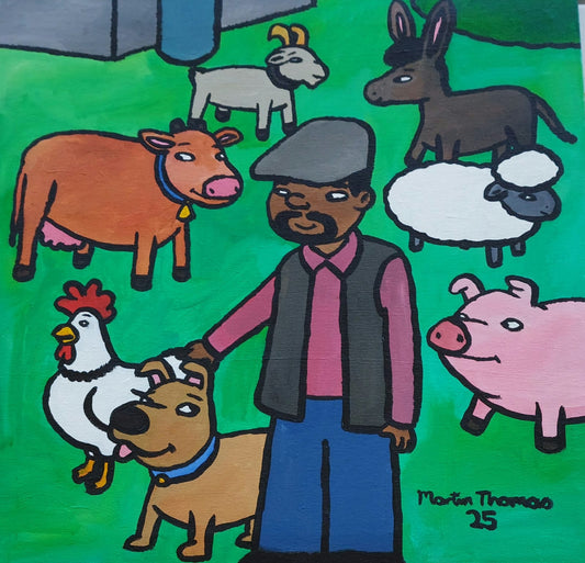 Farmer Hall 49cm x49cm