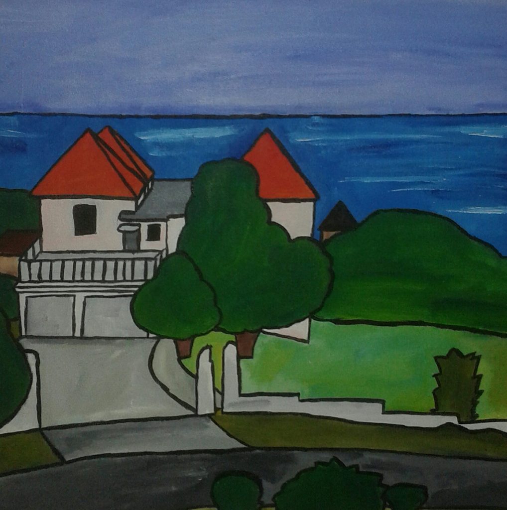 House By The Sea 49cm x 49cm