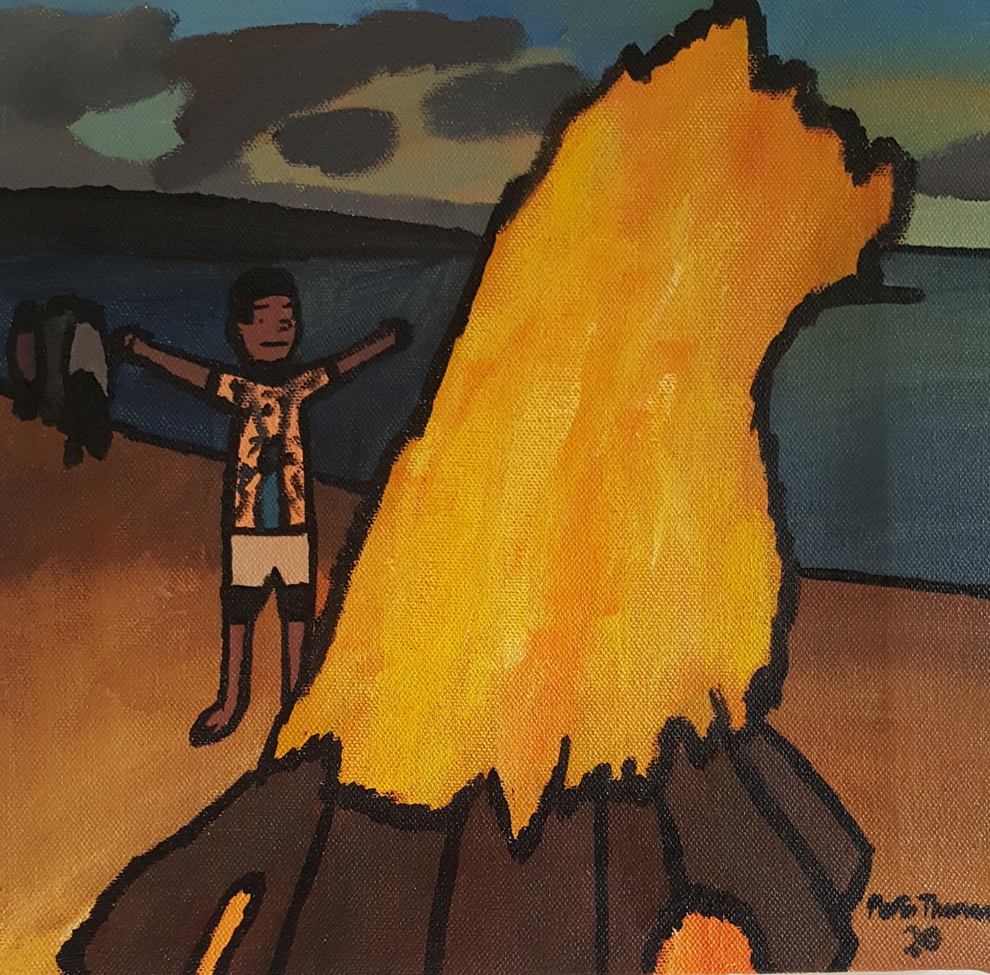 Fire 25.5cm x 25.5cm