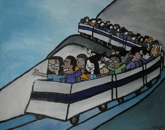 Rollercoaster  49cm x 49cm