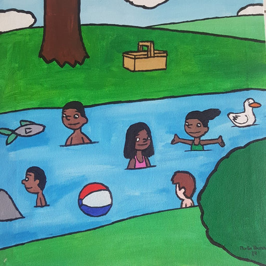 The River 40cm x 40cm