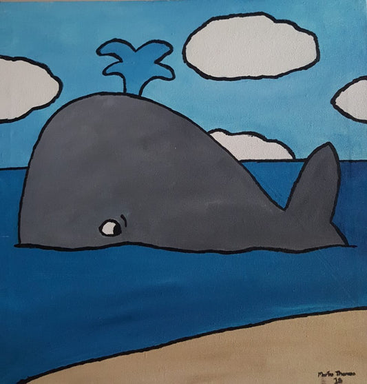 Whale  49cm x 49cm