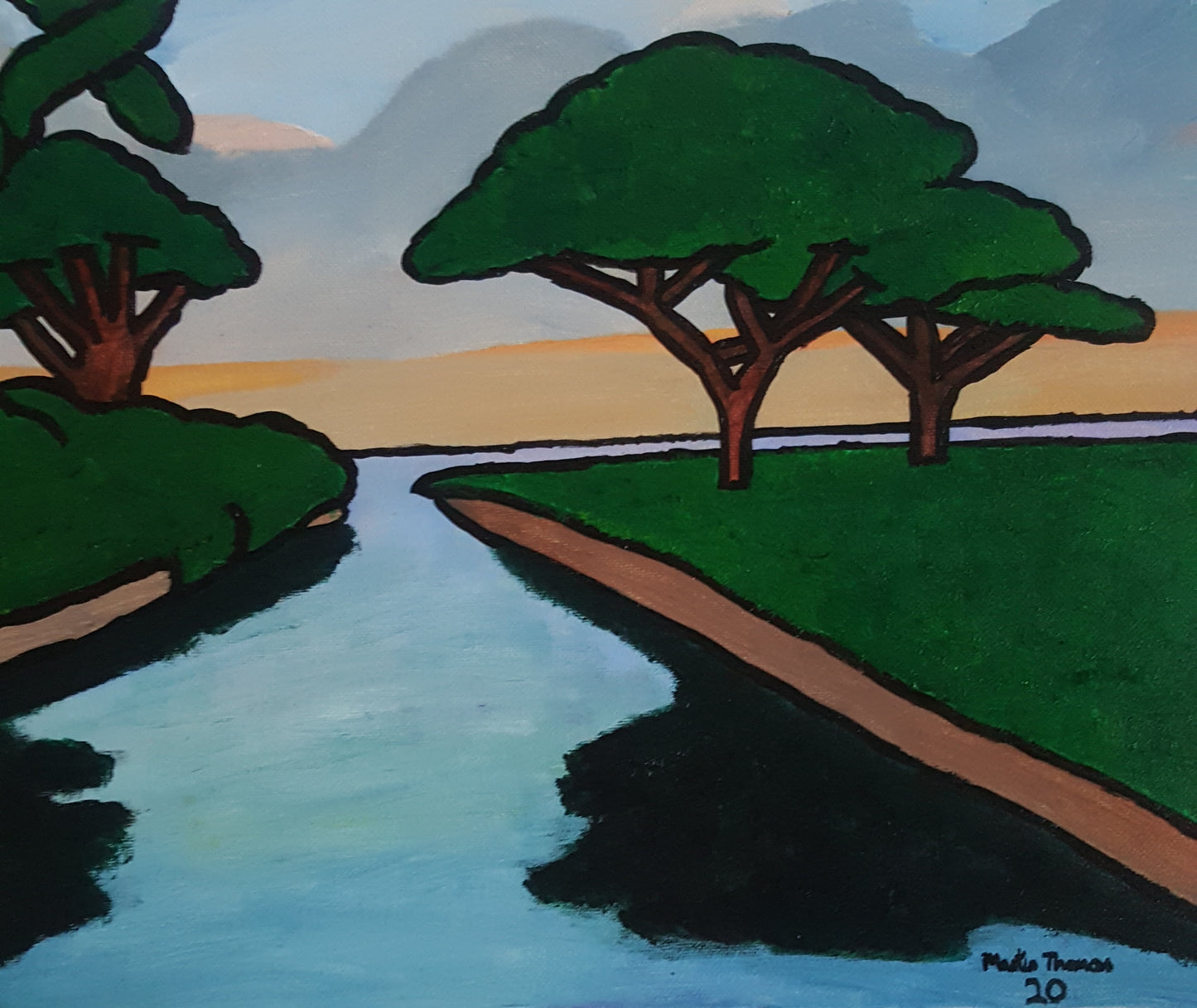 Trees by the Sea  40.6cm x 30.4cm